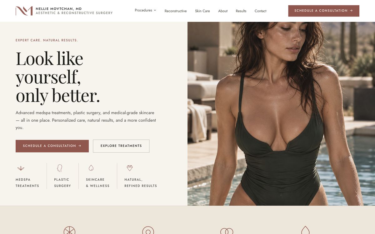 Concept 1 homepage